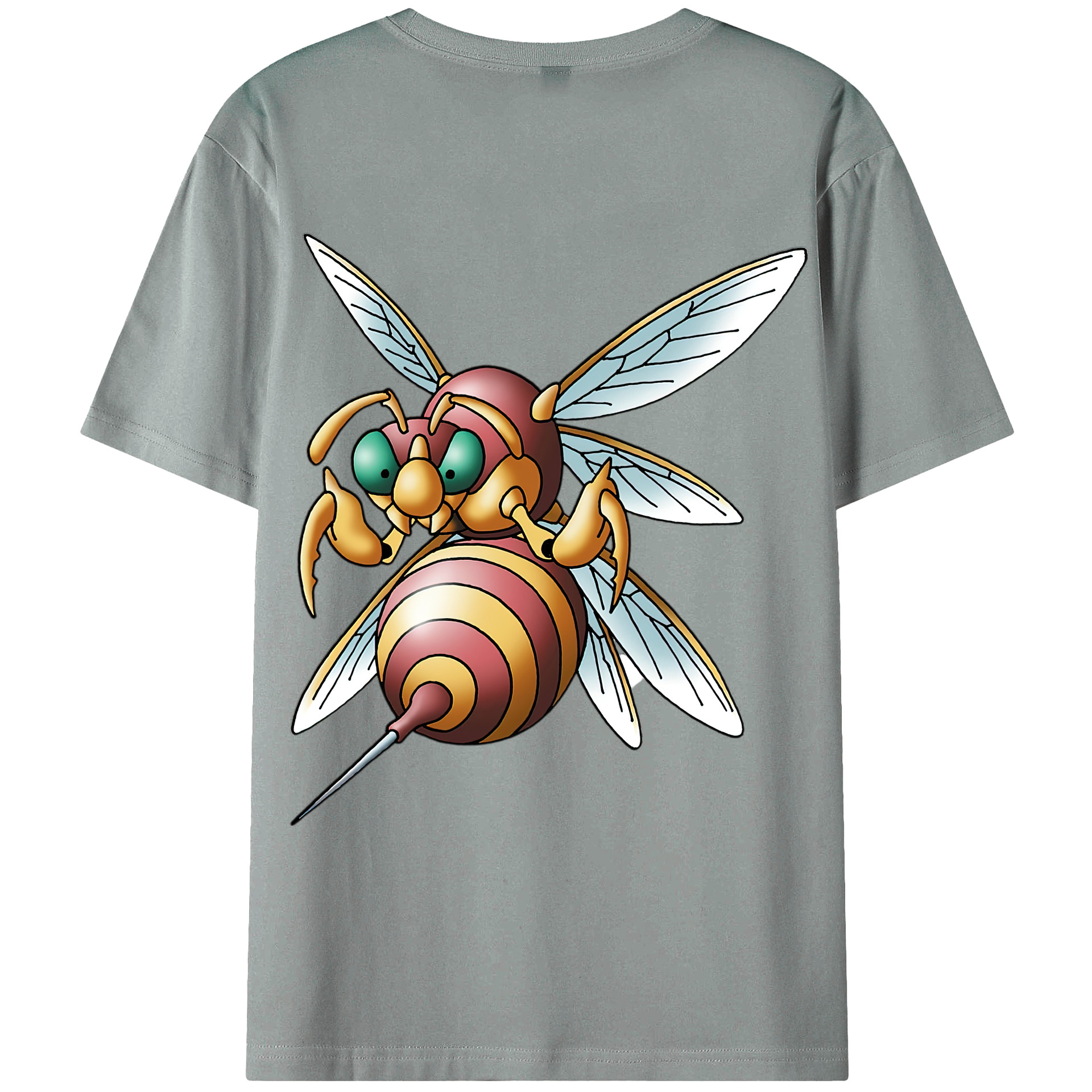 （画像用） ドラゴンクエスト Doragon Kuesuto Dragon Quest 綿100％ メンズ半袖Tシャツ（バックプリント） 通気性